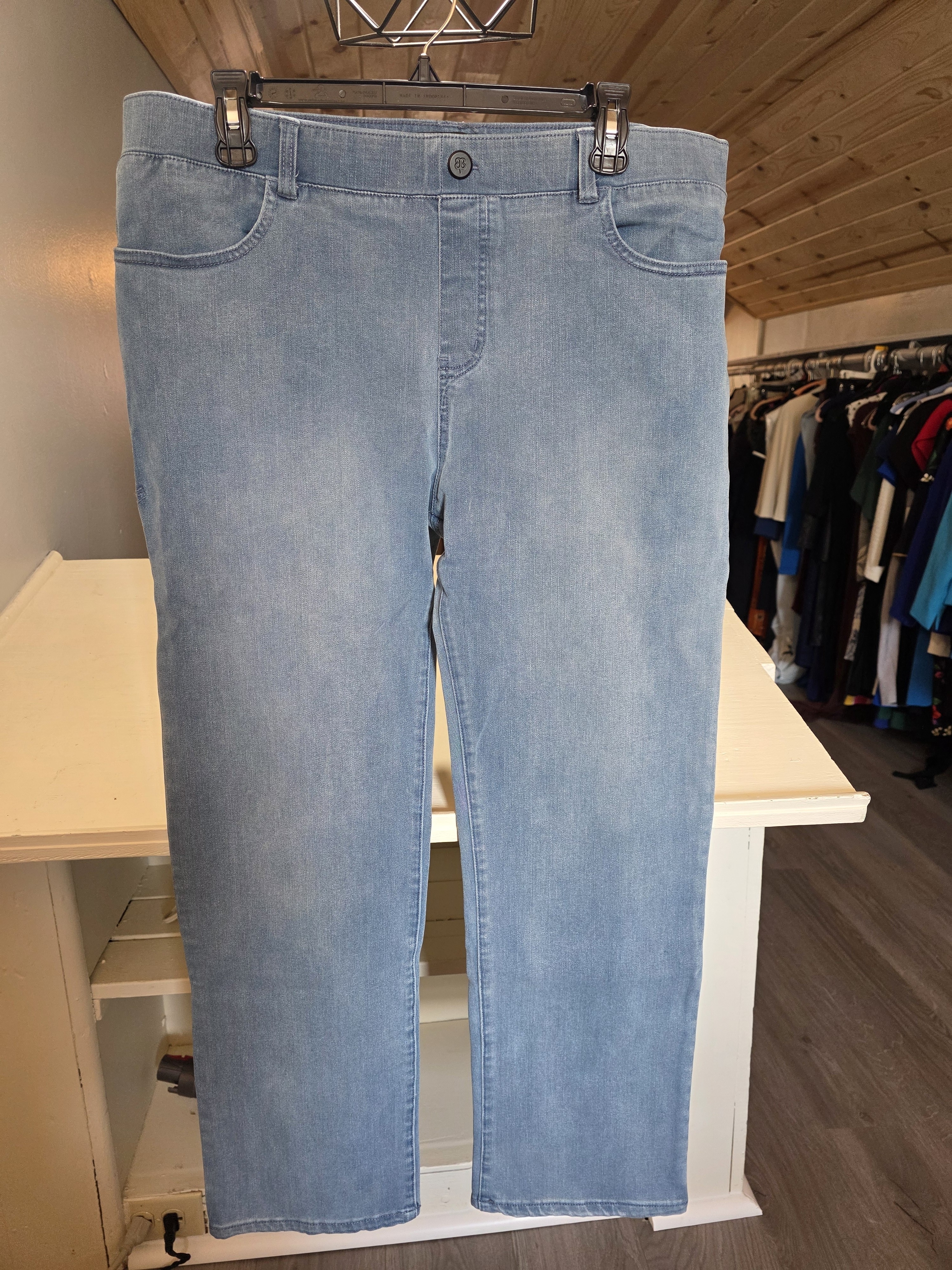 Betabrand Straight Leg Yoga Denim Jeans — image 2 of 5